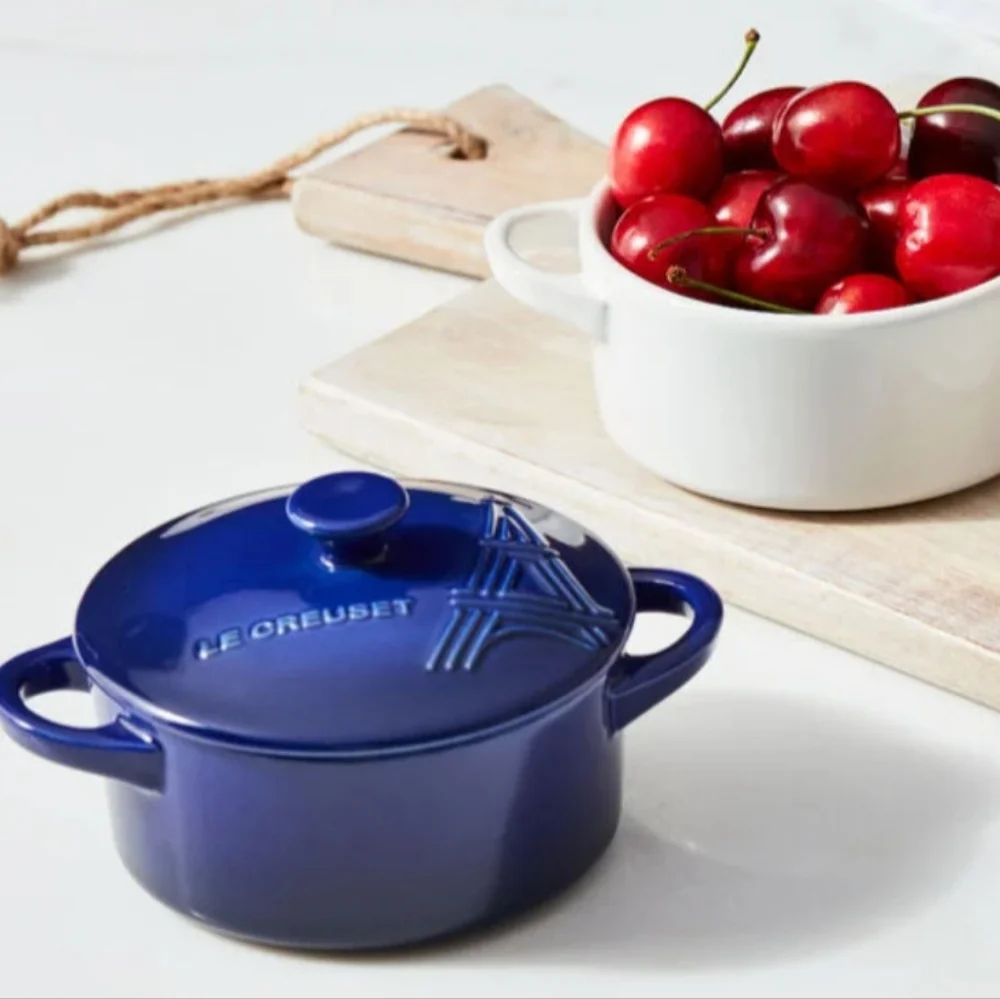 Le Creuset Mini Indigo Blue Cocotte Duo